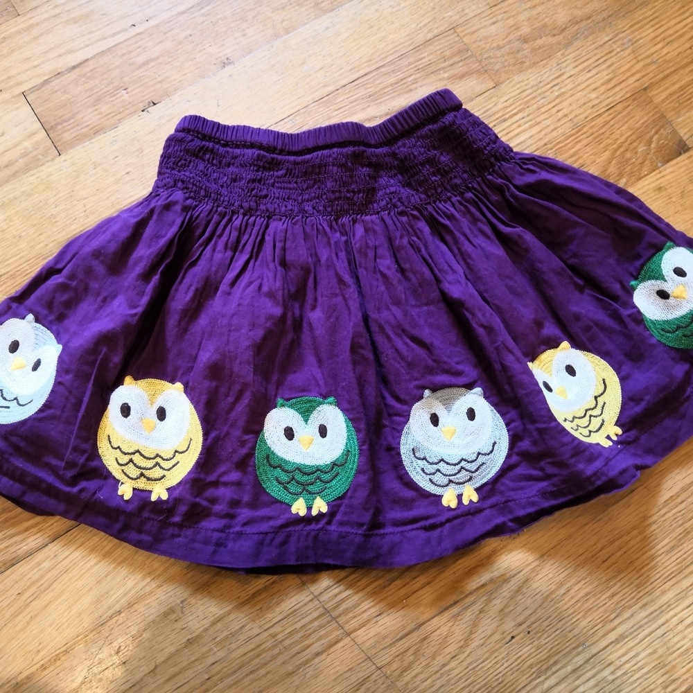 Mini Boden owl skirt